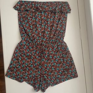 Old Navy strapless floral romper